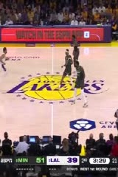NBA季后赛 森林狼VS湖人 20250420