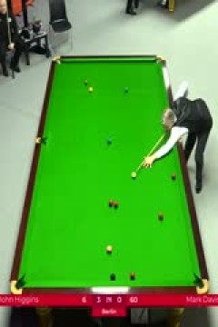 斯诺克德国大师赛64进32约翰·希金斯5-3马克·戴维斯20250128