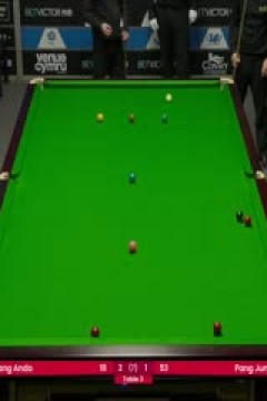 斯诺克威尔士公开赛32进16庞俊旭4-2张安达20250213