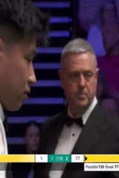 24-25赛季斯诺克世锦赛第一轮杰克·琼斯2-7赵心童(第一阶段)20250421