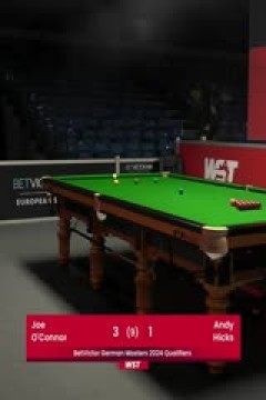 2023斯诺克德国大师赛资格赛安迪·希克斯2-5乔·奥康纳20231220