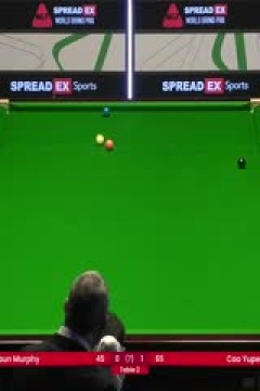 2024斯诺克世界大奖赛曹宇鹏4-0肖恩·墨菲20240117