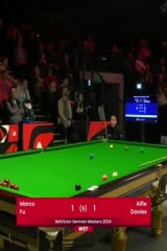 2024斯诺克德国大师赛阿尔菲·戴维斯3-1傅家俊20240130(退赛)(李照)